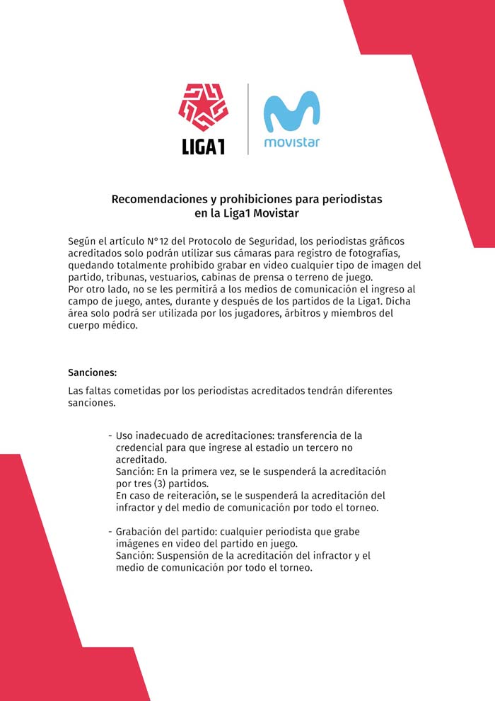 Liga 1 - Comunicado