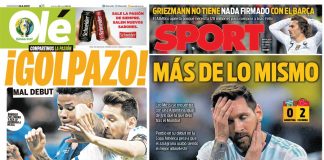 Argentina decepcionó