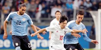 Japon le robó un empate 2-2 a Uruguay