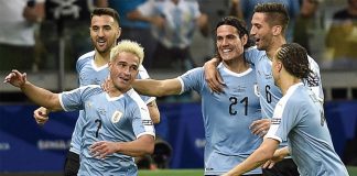 Uruguay aplastó 4-0 a Ecuador