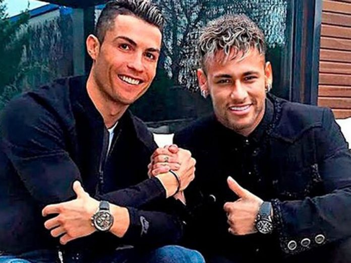 Neymar con Cristiano Ronaldo