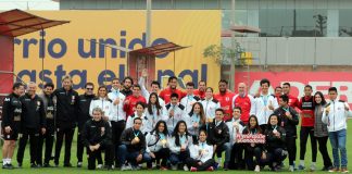 .- Cita de oro.- Las puertas de la Videna se abrieron para recibir a los medallistas de los Juegos Panamericanos Lima 2019. Esta es la postal entre las deportivas junto a Ricardo Gareca y su comando técnico y sus dirigidos