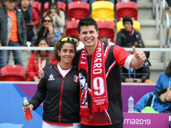 Frontonistas peruanos Claudia Suárez y Kevin Martínez