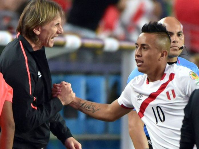 Ricardo Gareca y Christian Cueva