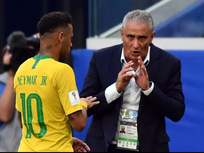 Técnico de la selección brasileña, ‘Tite’, con Neymar