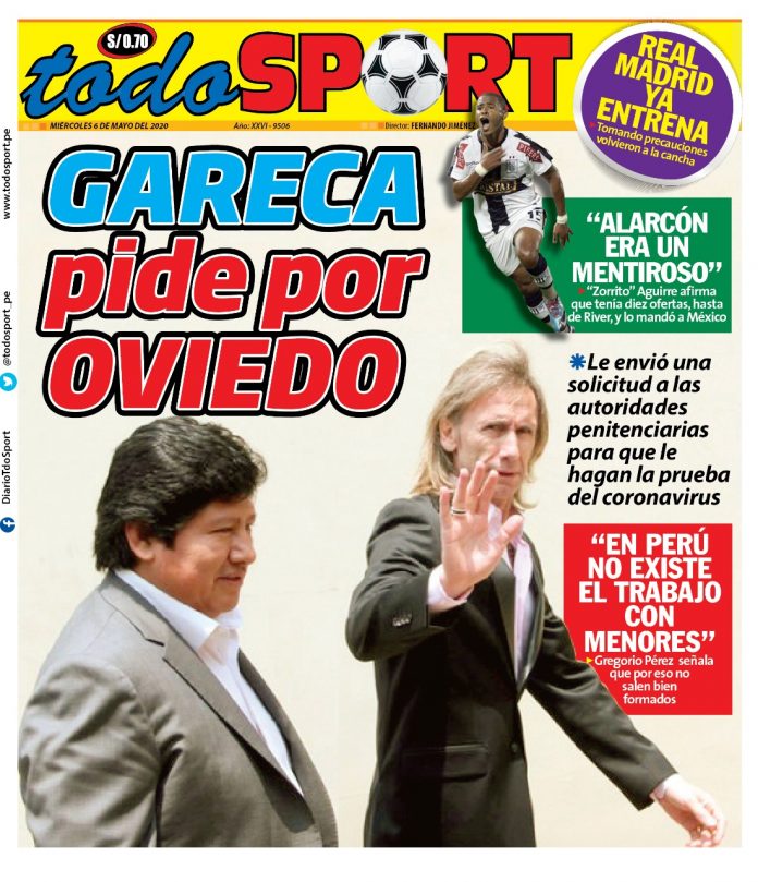 Portada impresa – Diario Todo Sport (06/05/2020)