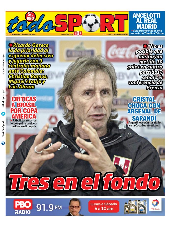 Portada impresa – Diario Todo Sport (02/06/2020)