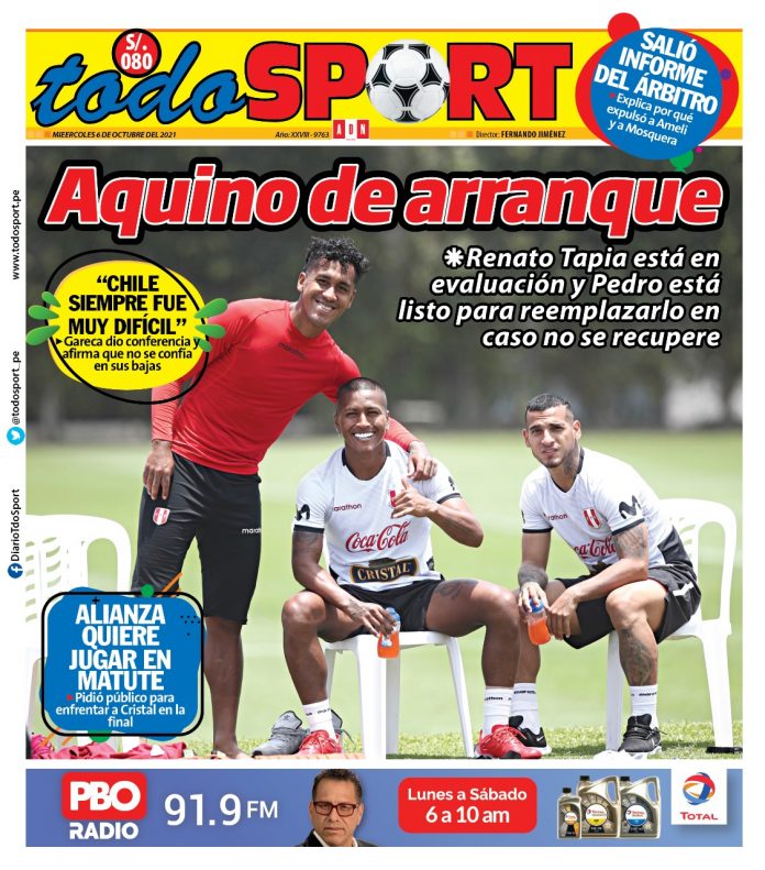 Portada impresa Todo Sport Portada Impresa Todo Sport