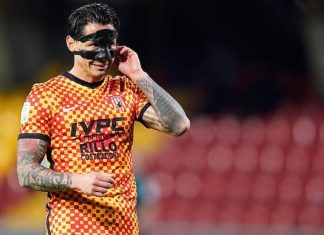 Gianluca Lapadula volvió a jugar en la goleada del Benevento