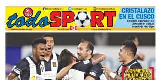 Portada impresa – Diario Todo Sport (23/04/2022)