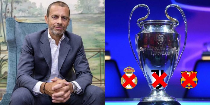 Ceferin: “Es posible expulsar al Real Madrid, Barcelona y Juventus de la Champions”