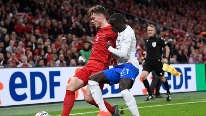 Dinamarca venció 2-0 a Francia en la Nations League