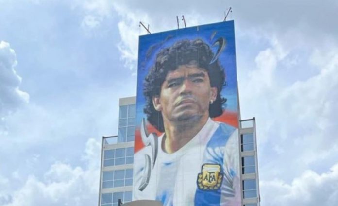Se inaugurará el mural más alto en honor a Maradona