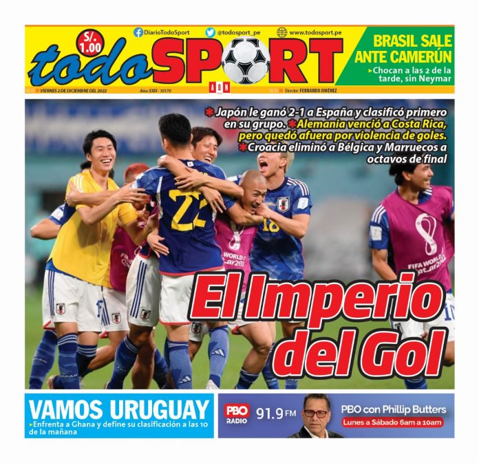 Portada impresa – Diario Todo Sport 02-12-2022