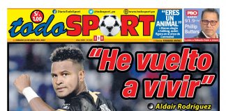 Portada impresa – Diario Todo 22-04-2023