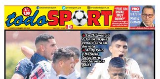 Portada impresa – Diario Todo Sports 10-04-2023