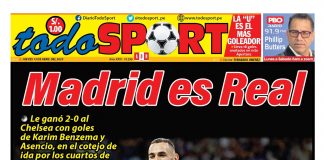 Portada impresa – Diario Todo Sports 13-04-2023