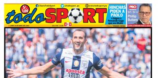 Portada impresa – Diario Todo Sports 24-04-2023