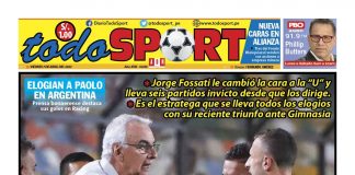 Portada impresa – Diario Todosport 07-04-2023