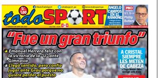 Portada impresa – Diario Todosport 08-04-2023