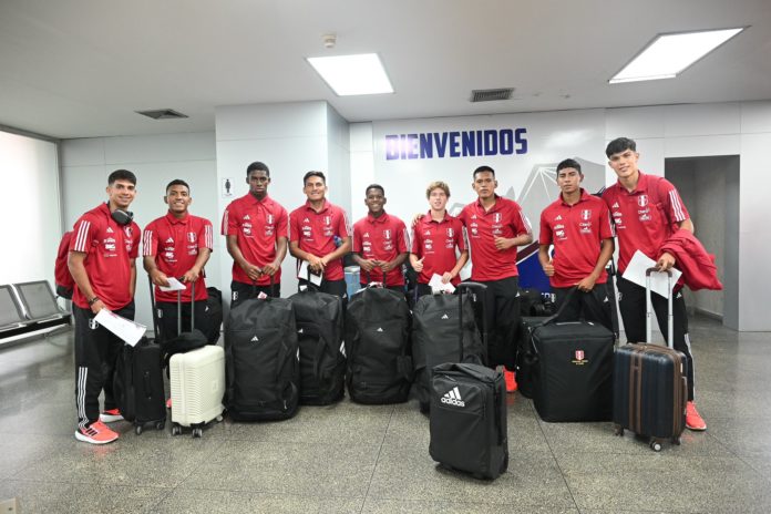 Selección peruana Sub-23 llego a Venezuela. Fuente: FPF