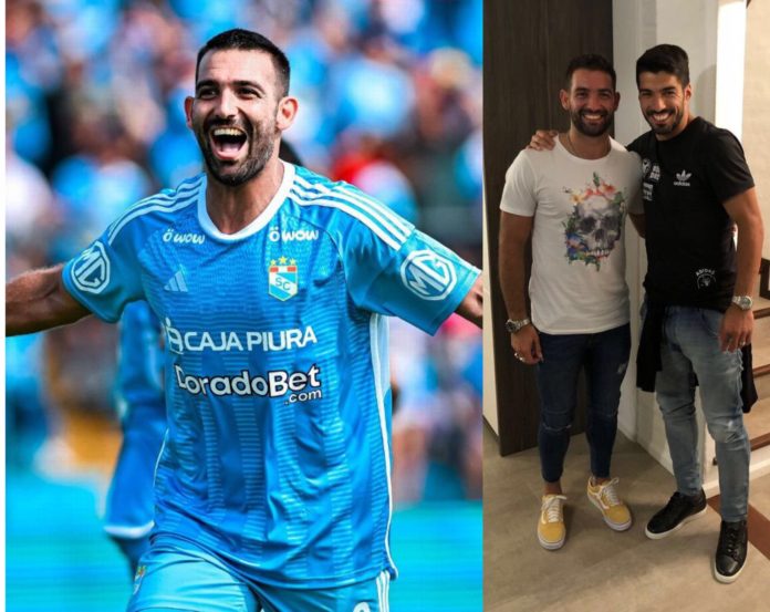 Martín Cauteruccio tenía de suplente a Luis Suárez