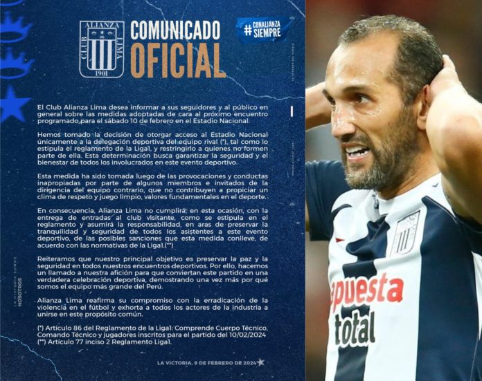 Esta sería la sanción que enfrentaría Alianza Lima