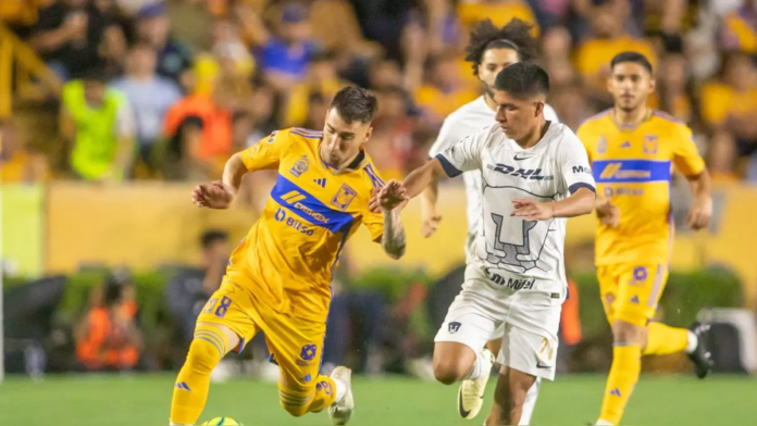 Piero Quispe presente en el empate de Pumas contra Tigres por la Liga MX. Fuente: RPP.