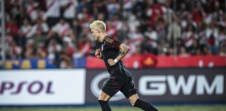 Oliver Sonne ingresó al campo de juego durante el amistoso frente a Nicaragua. Fuente: ITEA Sports.
