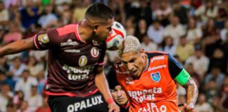 Paolo Guerrero inconforme con el resultado ante la U. / Fuente: Fútbol Peruano.