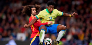 Brasil y España empatan 3-3 en el Santiago Bernabéu.