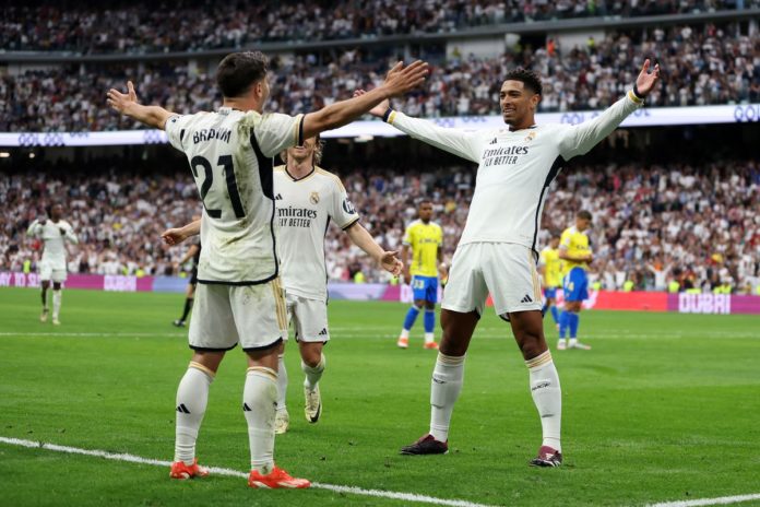 ¡Cerca del título! Real Madrid vence 3-0 al Cádiz en LaLiga.