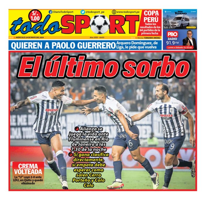 Portada Diario TodoSport (29/05/2024)