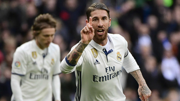 Sergio Ramos con el Real Madrid