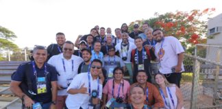 Colegas peruanos que cubren la Copa América