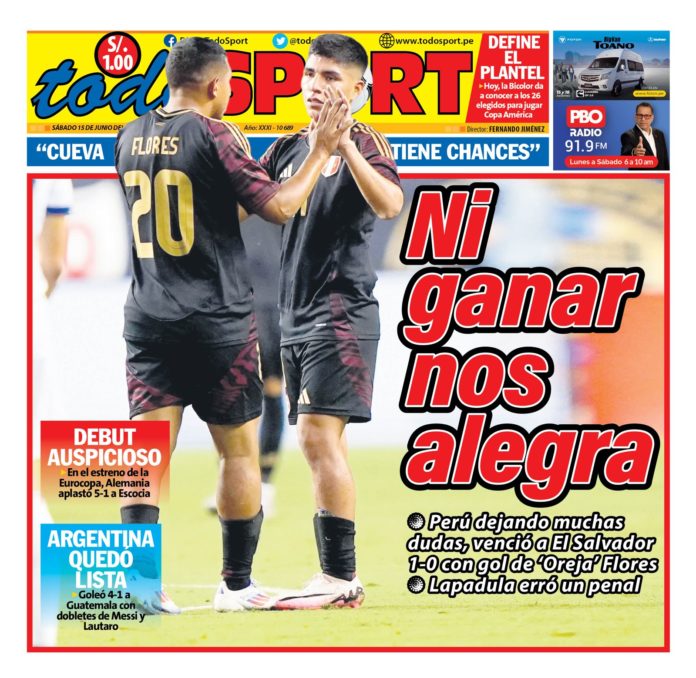 Portada Diario TodoSport (15/06/2024)