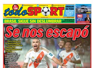 Portada Diario TodoSport (07/09/2024) Portada Diario TodoSport (07/09/2024)