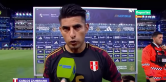 Zambrano habla tras la derrota de Perú
