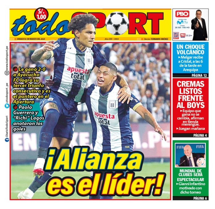 Portada Diario TodoSport (08/03/2025)