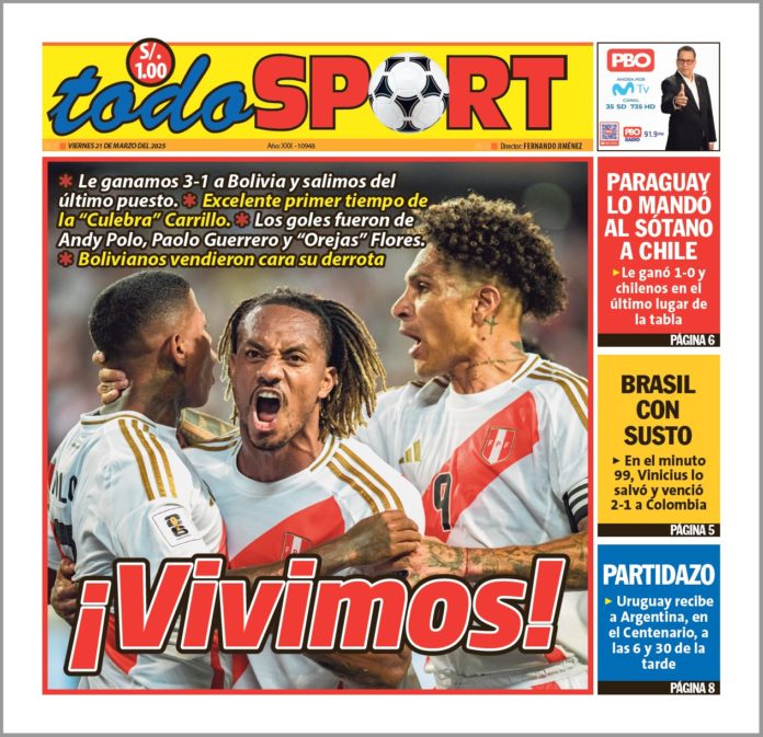Portada Diario TodoSport (21/03/2025)