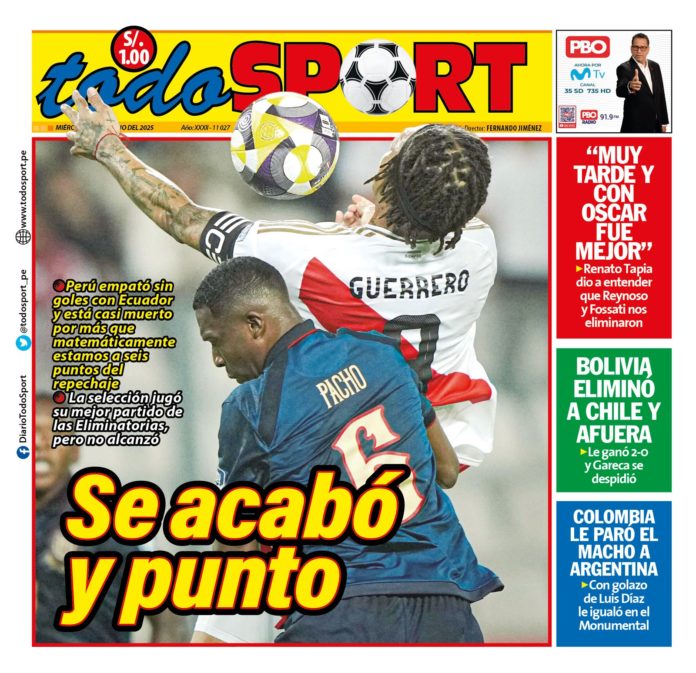 Portada Diario TodoSport (11/06/2025)