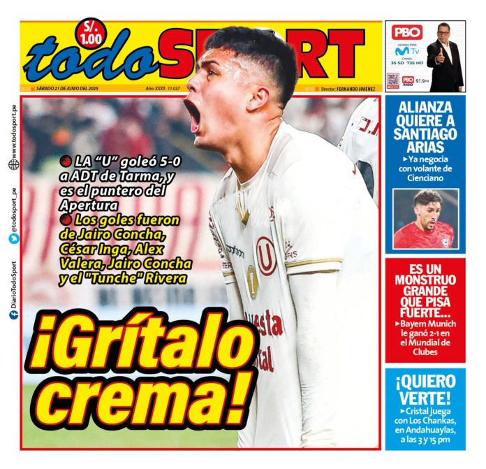 Portada Todo Sport 21-06-25