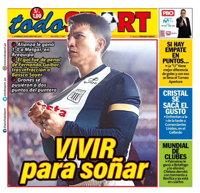 Portada Diario TodoSport (29/06/2025)