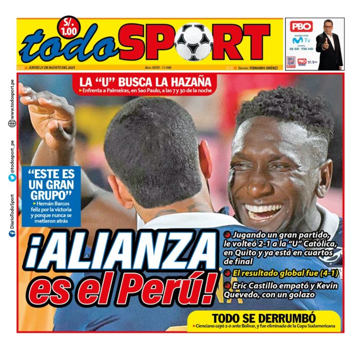 Portada Todosport 21-08-25