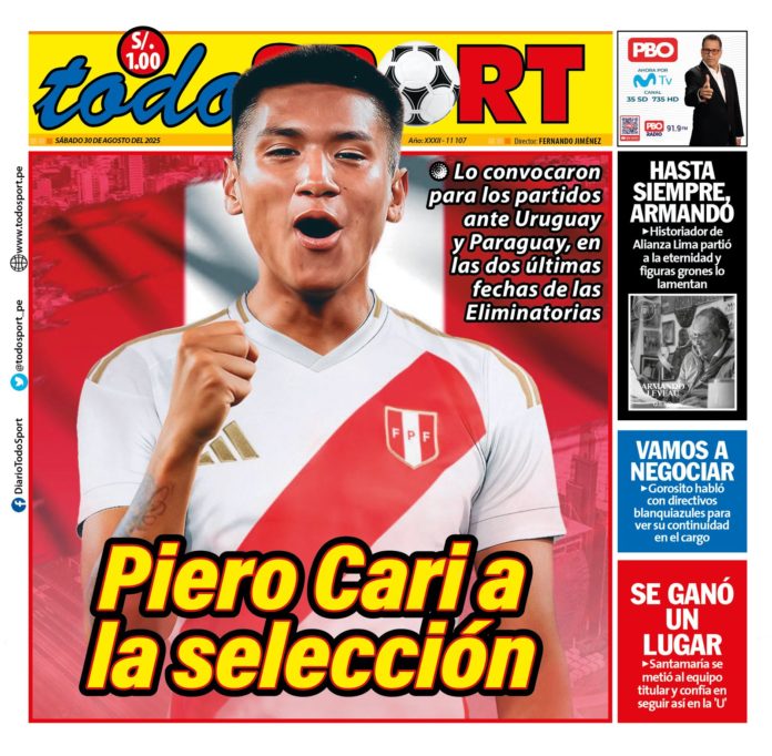 Portada diario Todo sport