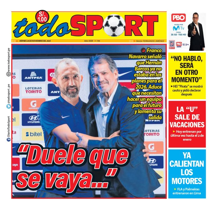 Portada Diario TodoSport (28/11/2025)