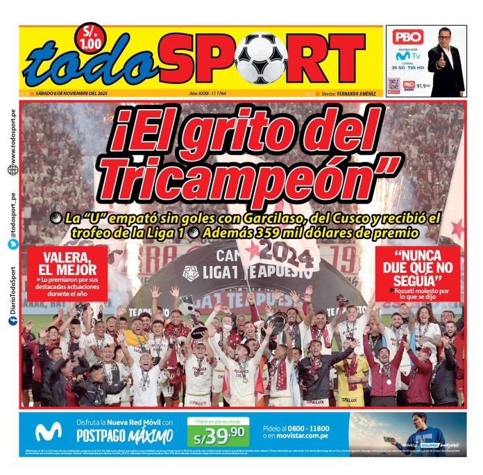 Portada diario Todosport 08/11/25