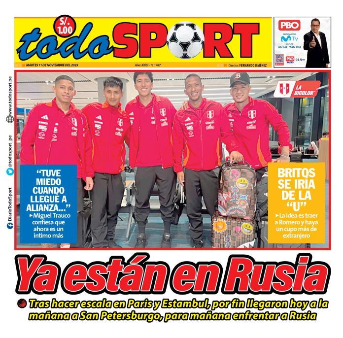 Portada Diario TodoSport (11/11/2025)