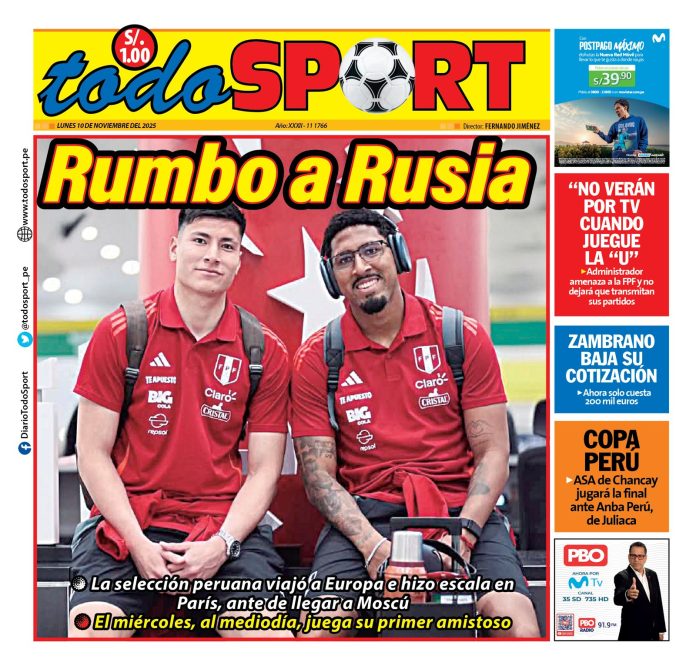 Portada Diario TodoSport (10/11/2025)