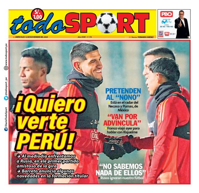 Portada Diario TodoSport (12/11/2025)
